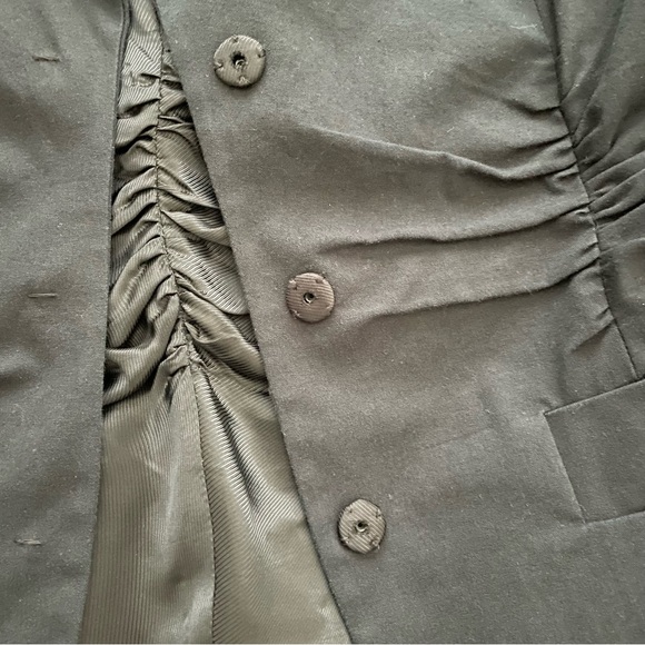 Prada Blazer Jacket Black Made in Italy Size 12 equivalent to EU 44 Three Snap - Picture 4 of 15